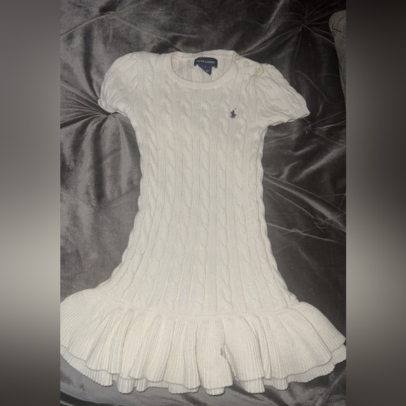 Ralph Lauren Other - Ralph Lauren Girls Knit Cable Sweater Dress in Ivory